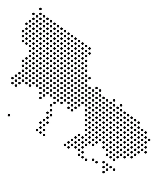Carte de l'île grecque Pixel Skyros — Image vectorielle