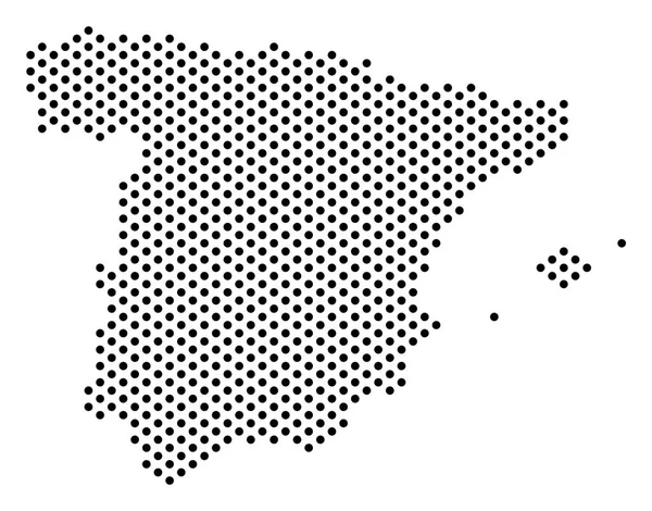 डॉटेड स्पेन मानचित्र — स्टॉक वेक्टर