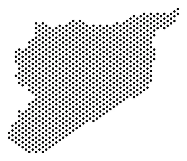 Pixel-Szíria Térkép — Stock Vector