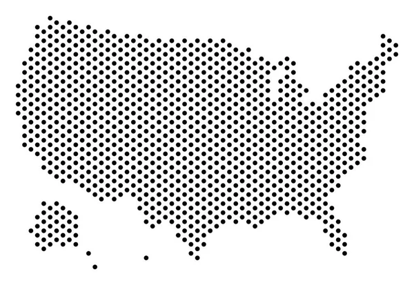 ピクセル米国アラスカ州の地図 — ストックベクタ