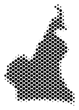 Yarı ton nokta Afrika Kamerun Haritası