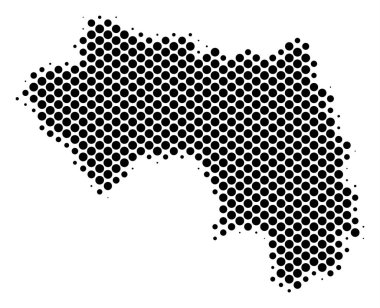Yarı ton nokta Afrika Gine Haritası