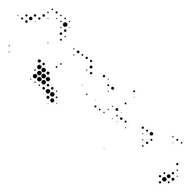 Yarı ton soyut Bahama Adaları Haritası