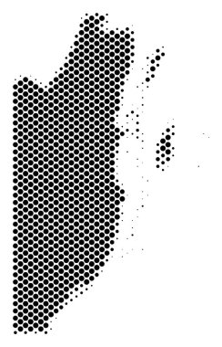 Belize Haritası noktalı noktalı resim