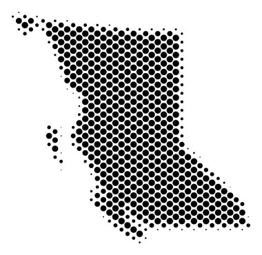 Yarı ton soyut British Columbia eyaletinde harita