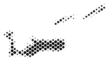 Yarı ton soyut Cayman Adaları Haritası