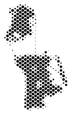 Yarı ton şematik Çin Makao Haritası