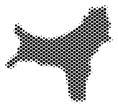 Yarı ton şematik Christmas Adası Haritası