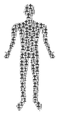 Mezarlık kişi şekil