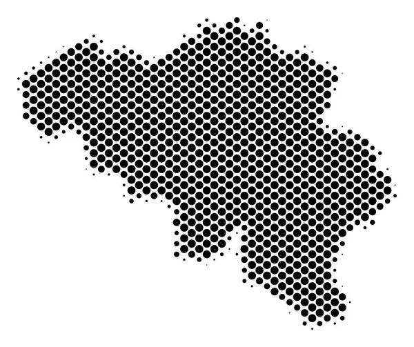 Mapa de Halftone Pixel Belgium — Vetor de Stock