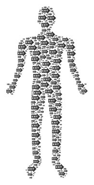 Çıkış oku kişi şekil