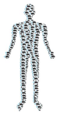 Hızlı teslimat araba insan figürü