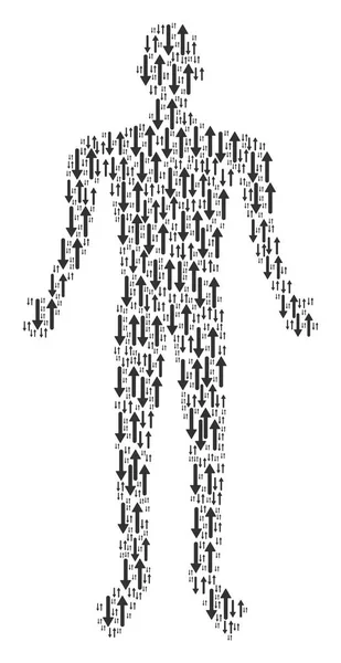 Exchange 화살표 인간의 그림 — 스톡 벡터