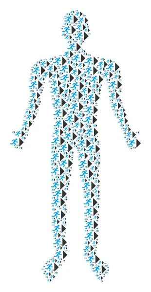 Direção de Saída Figura Humana —  Vetores de Stock