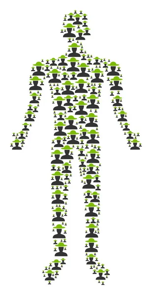 Farmer Personnage Homme Figurine — Image vectorielle