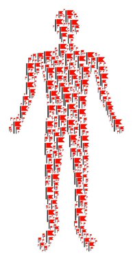 Bayrak insan figürü