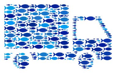 Balık teslim kamyon Mozaik