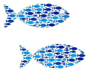 Çift kompozisyon balık