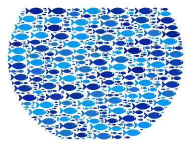 Balık Pot kase Mozaik