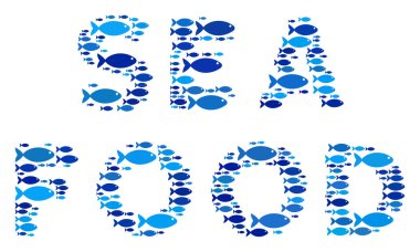 Balık deniz ürünleri metin kompozisyonu