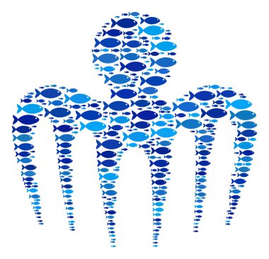 Balık Spectre ahtapot Mozaik