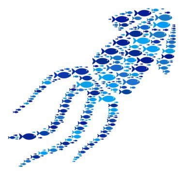 Balık kalamar Mozaik