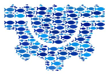 Balık su Servisi dişli Mozaik