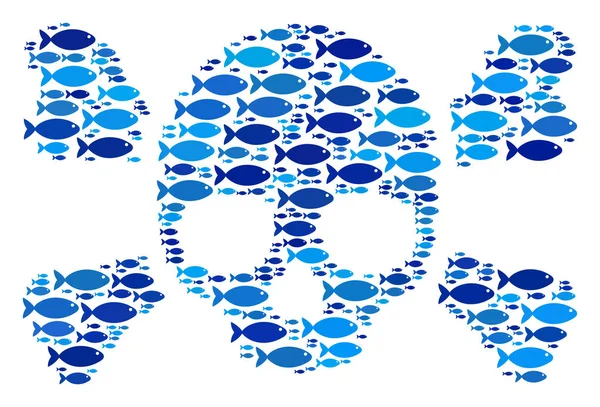 Balık kafatası resmi kolaj