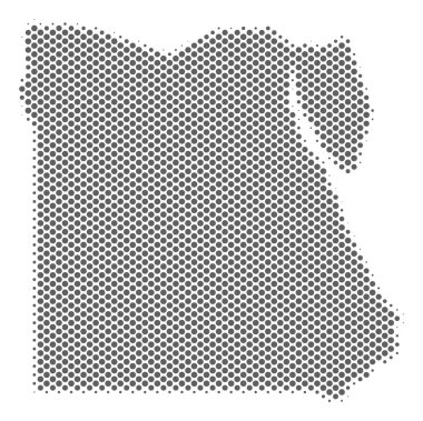 Yarı ton gri Mısır harita