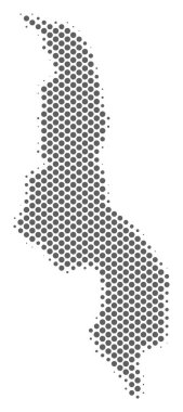 Yarı ton gümüş Malavi Haritası