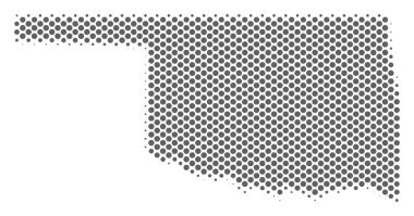 Yarı ton gri Oklahoma eyalet harita