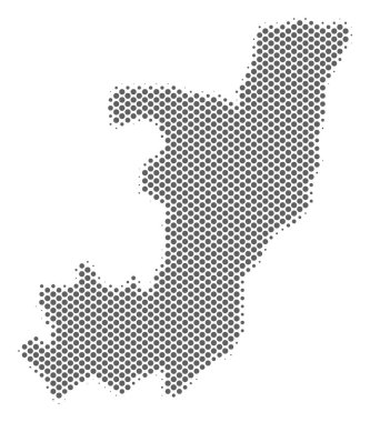 Yarı ton gümüş Cumhuriyeti Kongo Haritası