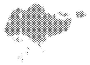 Yarı ton gri Singapur göster