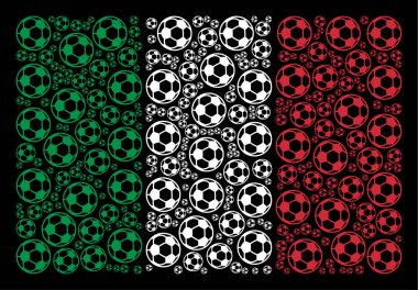 İtalya bayrak deseni futbol topu simgeler