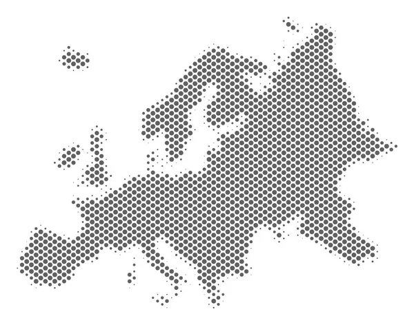 Halbtongraue Europakarte — Stockvektor