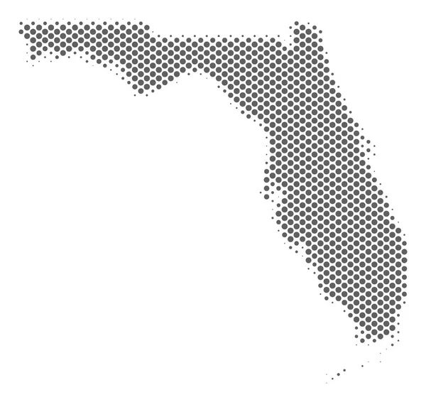 ハーフトーン グレー フロリダ地図 — ストックベクタ