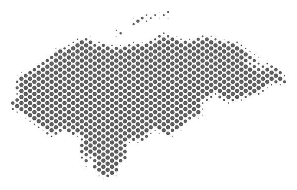 Carte du Honduras Argent Halftone — Image vectorielle