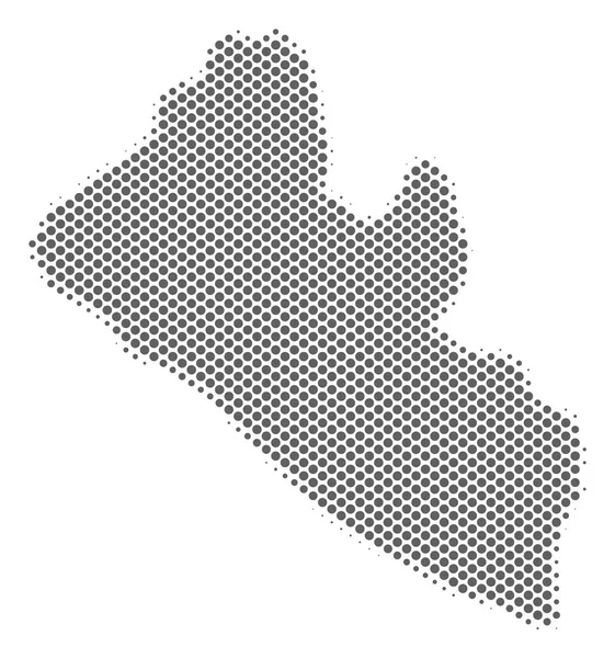 Yarı ton gri Liberya Haritası