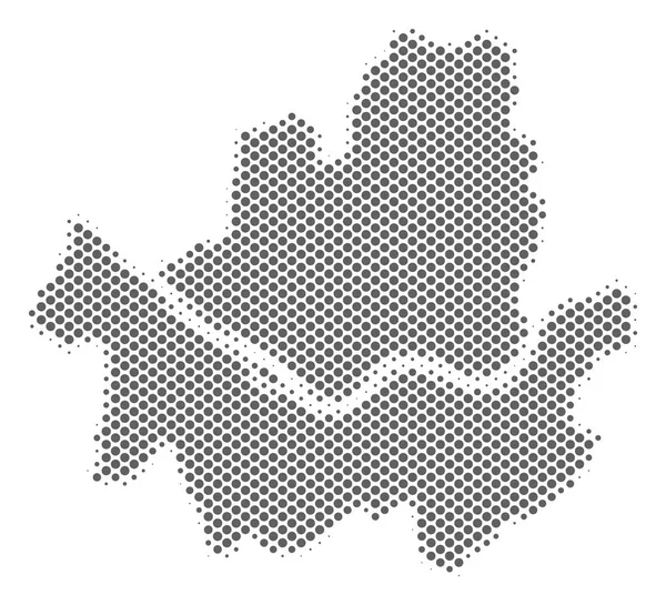 Mapa de Halftone Gray Seoul City — Vetor de Stock