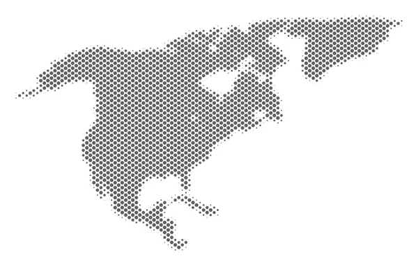Halftone Silver Північна Америка Карта — стоковий вектор