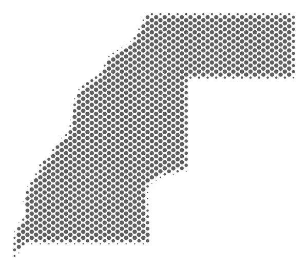 Yarı ton gri Batı Sahra harita