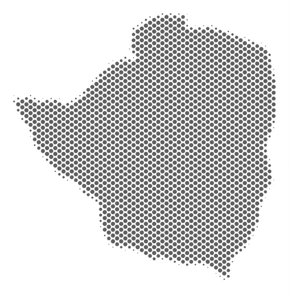 Félárnyék szürke Zimbabwe Térkép — Stock Vector