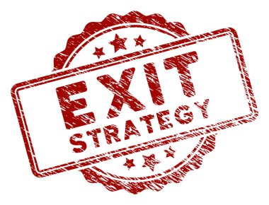 Grunge çıkış stratejisi damga mühür dokulu