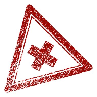 Dokulu Reddet üçgen damga mühür çizik