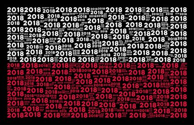 Polonya bayrağı kolaj 2018 yıl metin simgeleri