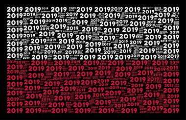 Polonya bayrağı kolaj 2019 yıl metin simgeleri