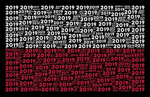 Polonya bayrağı kolaj 2019 yıl metin simgeleri