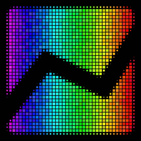 Spektrum-Pixel-Analyse-Diagramm-Symbol — Stockvektor