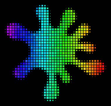 Renkli piksel leke simgesi