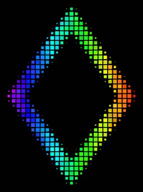 Renkli noktayı kontur Rhombus simgesi